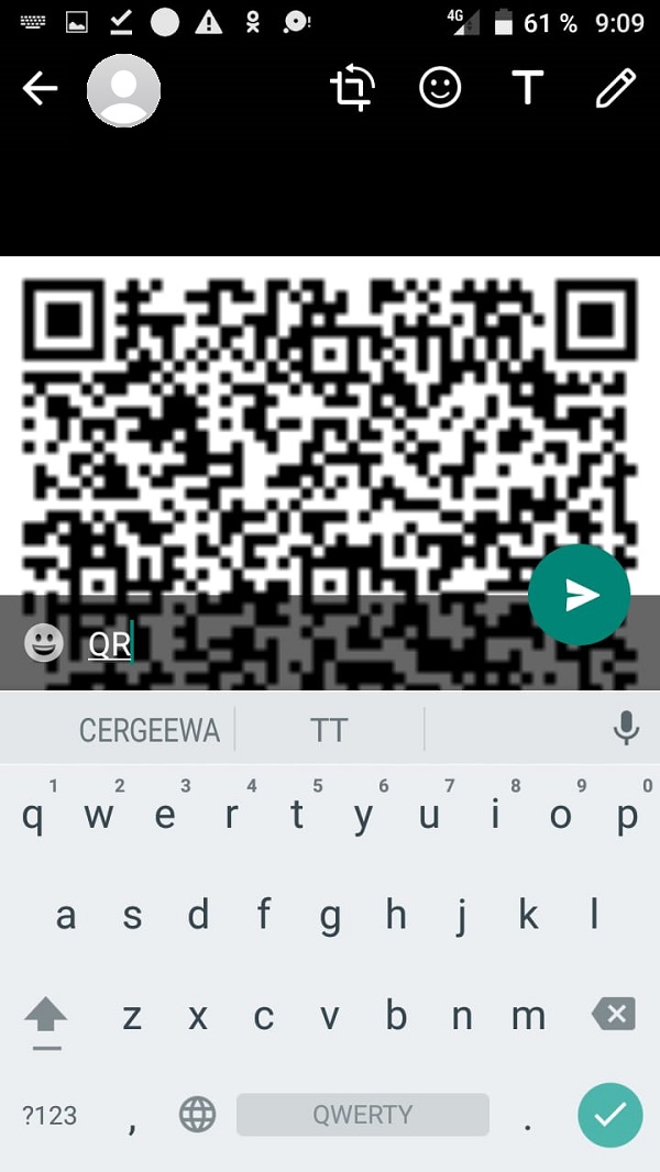 Отправить изображением QR кода для оплаты на Android