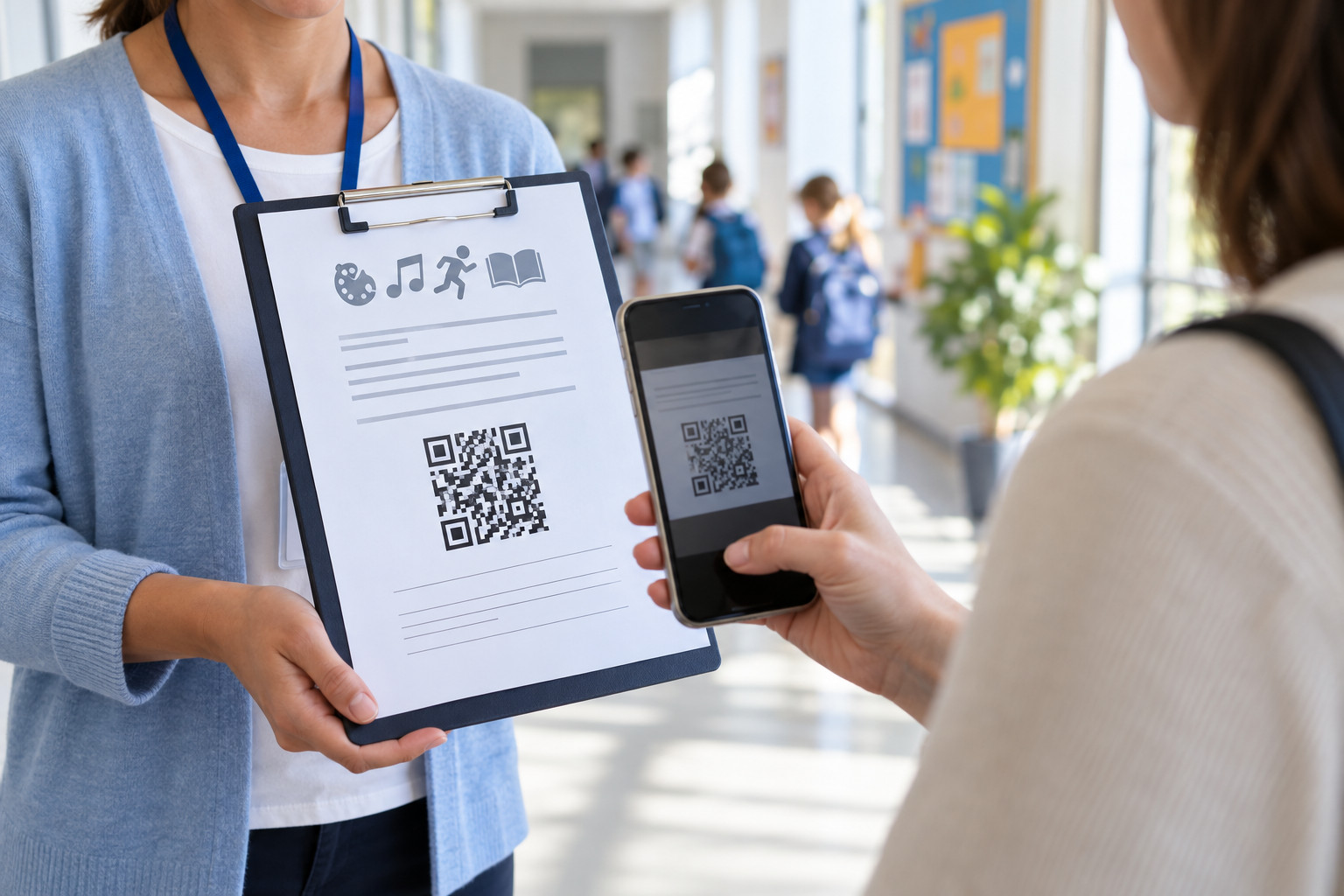 QR-квитанция для оплаты школьного кружка на расчетный счет ИП или ООО
